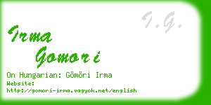 irma gomori business card